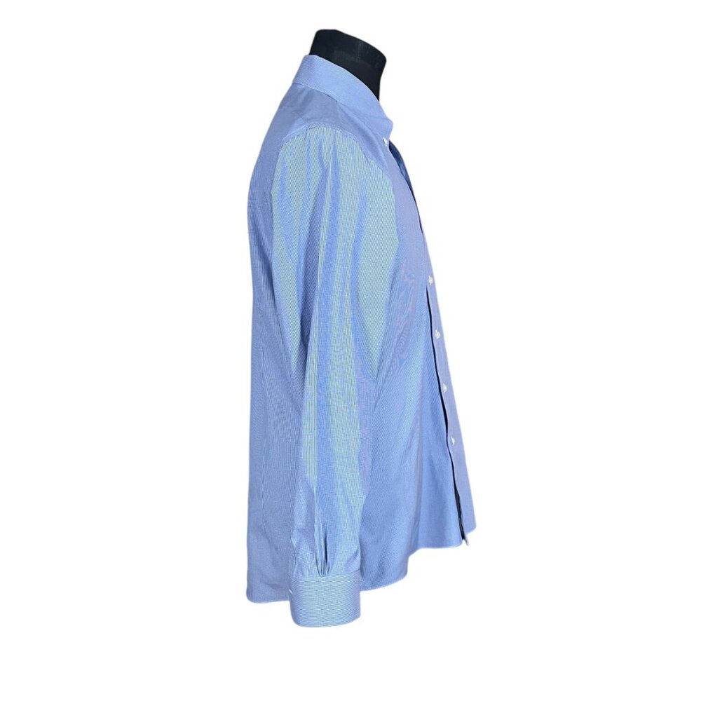 Brooks Brothers Men's Milano Blue White Long Sleeve Button Down Shirt 16.5 34 - Picture 6 of 8